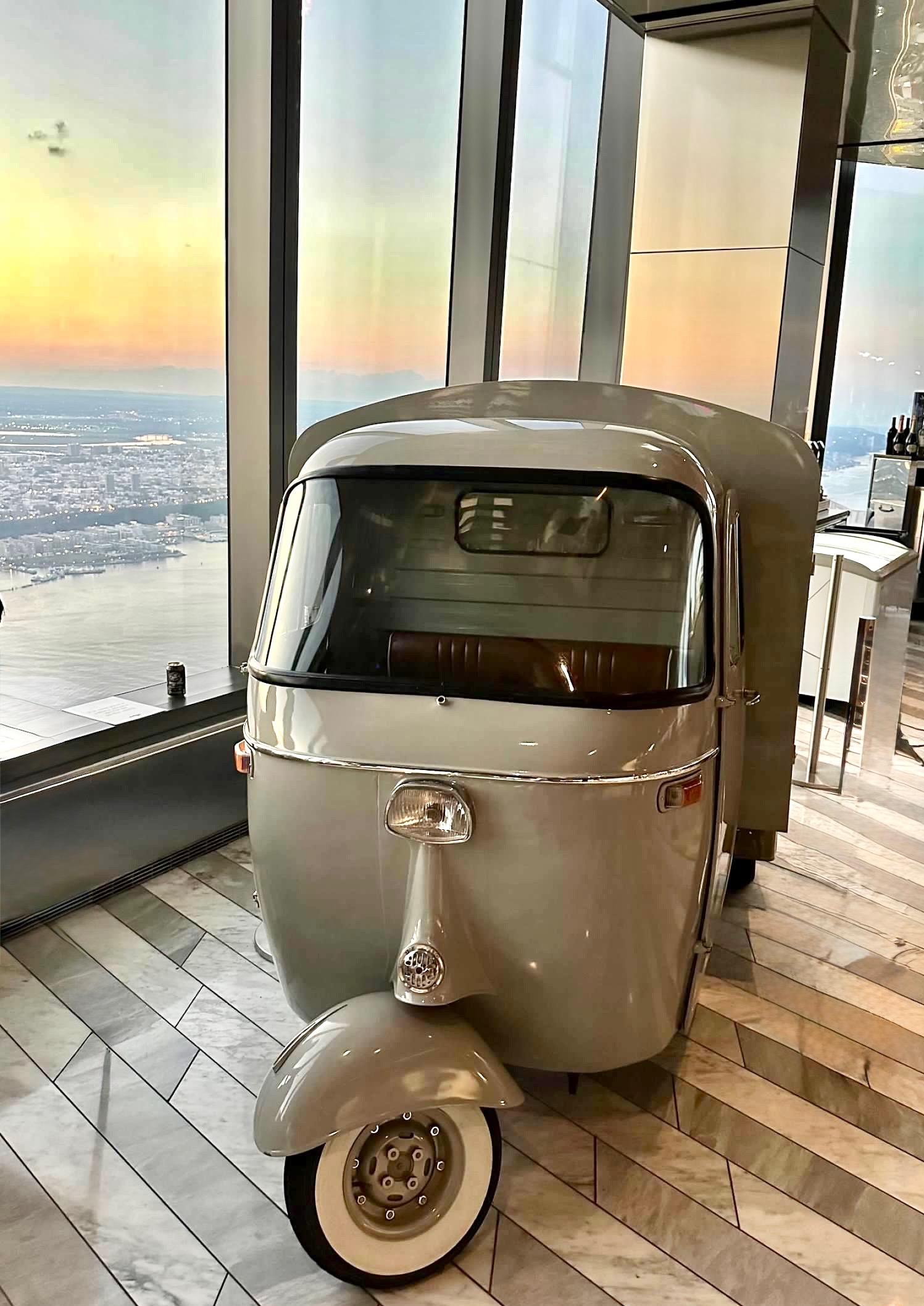 Silver Palm Ape at Hudson Yards sunset