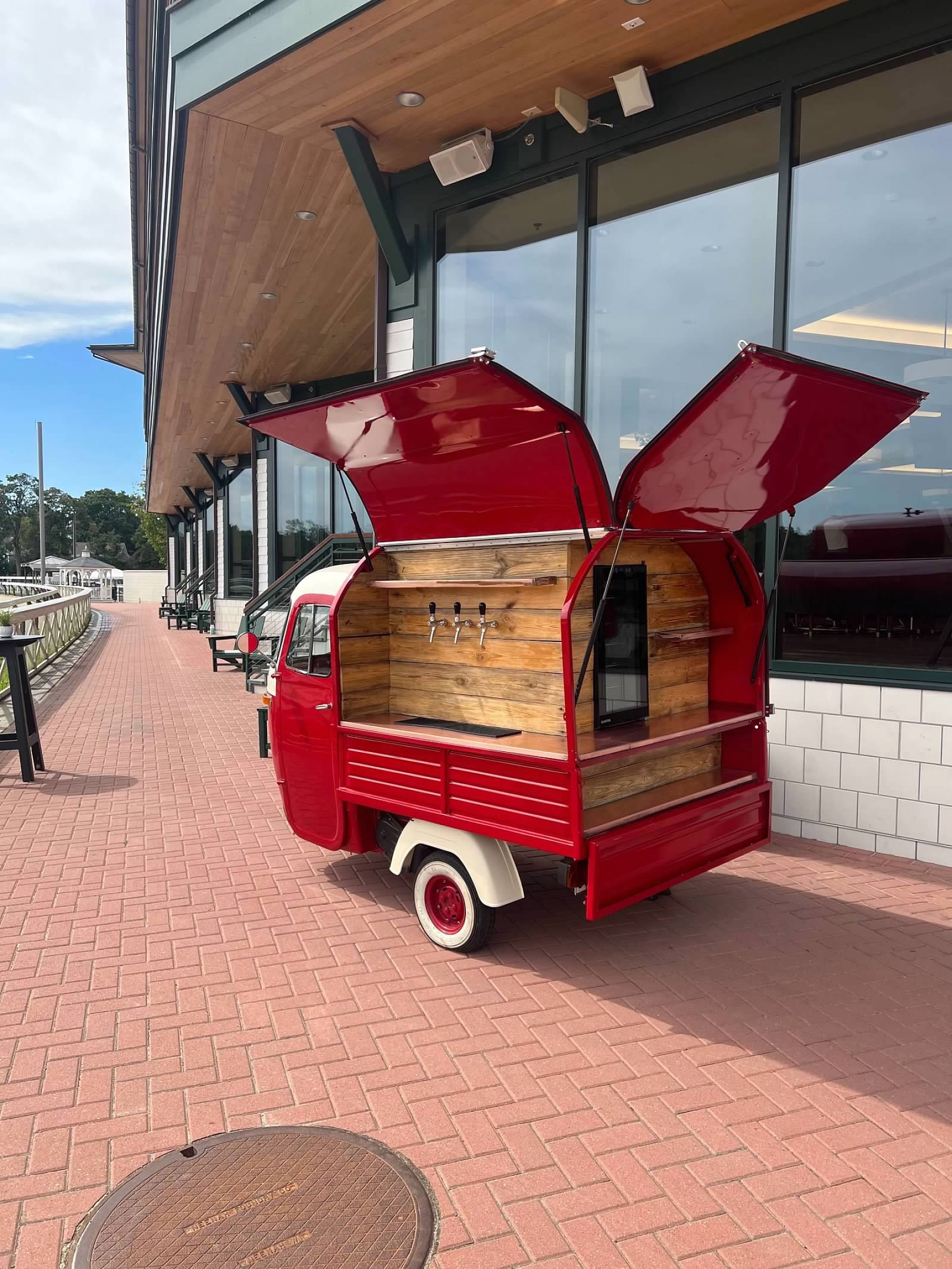 Red & White Ape open bar view